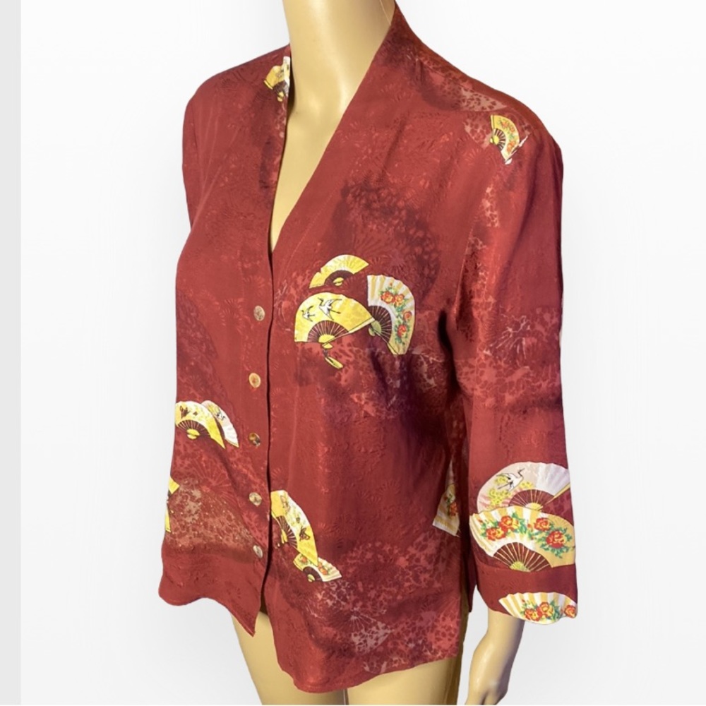 Citron Santa Monica 100% Silk Blouses Petit M